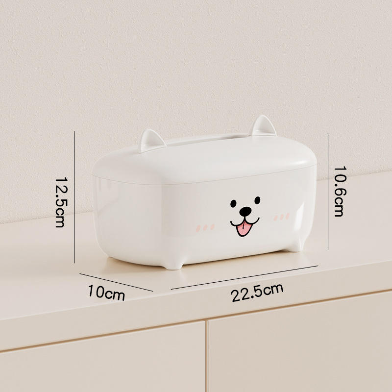 Cute Animal Waterproof Tissue Box - Thickened PP Napkin Holder for Bathroom & Desk