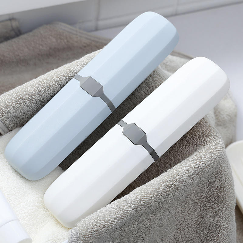 Portable Travel Toothbrush Case & Cup Set - Dust-Proof PP Holder for Students