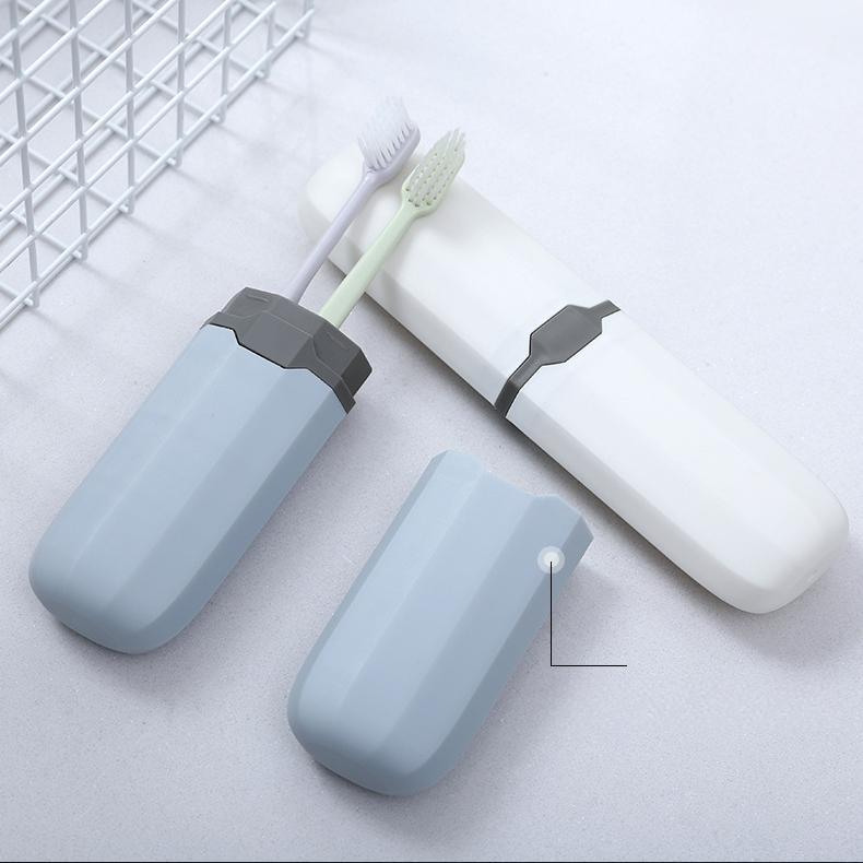 Portable Travel Toothbrush Case & Cup Set - Dust-Proof PP Holder for Students