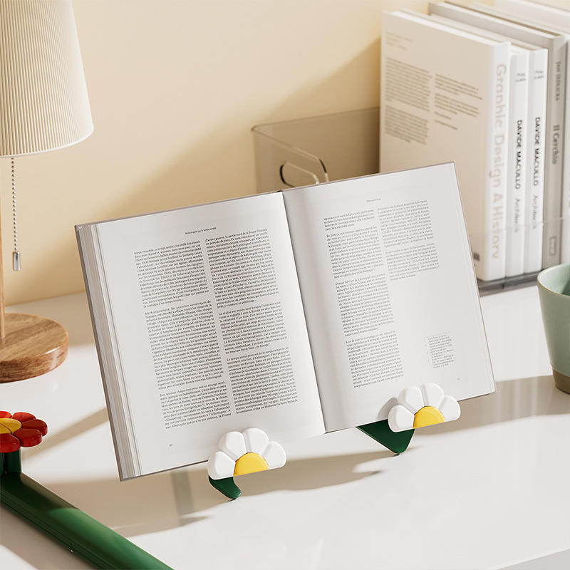 Portable Folding Book Stand - Lightweight Reading Holder for Office & Library Desk