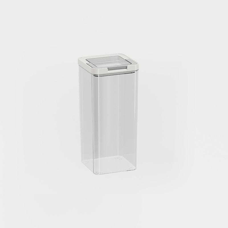 Sealed Food Storage Container - Food-Grade Clear PET Grain Jar with Lift-Up Lid