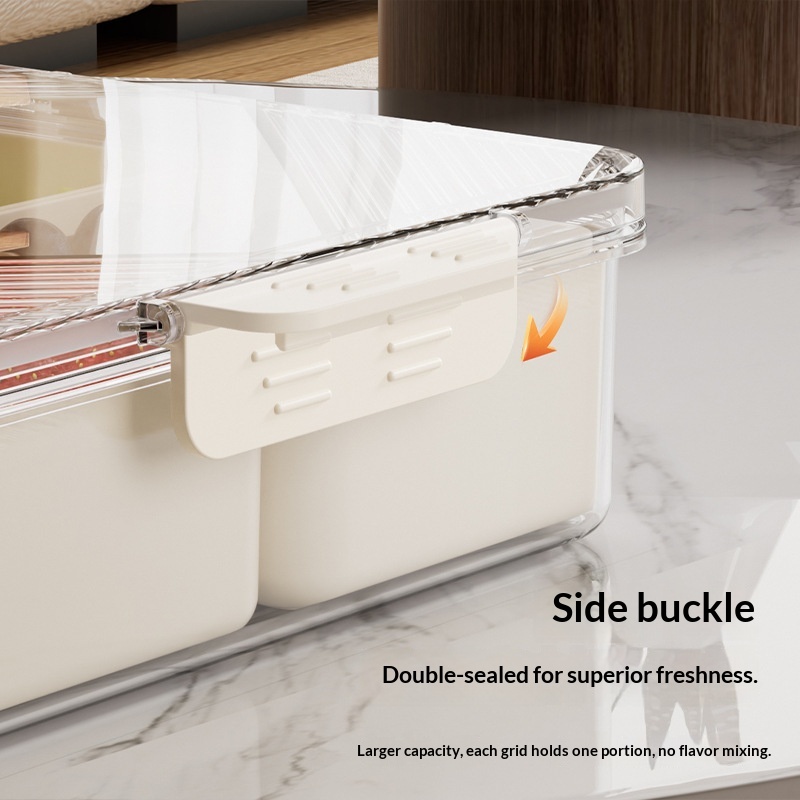 Lidded Rectangular Plastic Tray - Sealed Snack & Fruit Storage Tray for Coffee Table