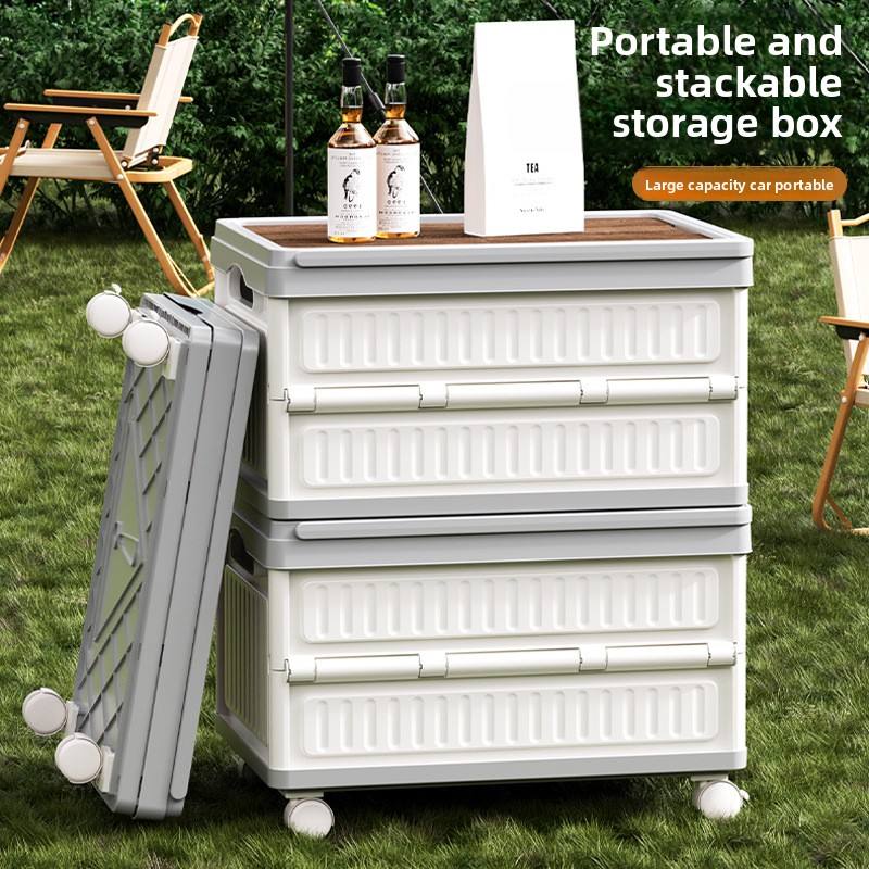 Foldable PP Car Trunk Organizer - Multi-Function Camping & Picnic Storage Box