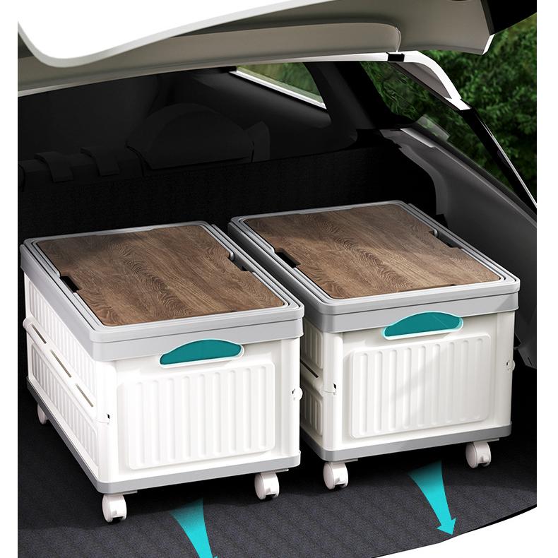 Foldable PP Car Trunk Organizer - Multi-Function Camping & Picnic Storage Box