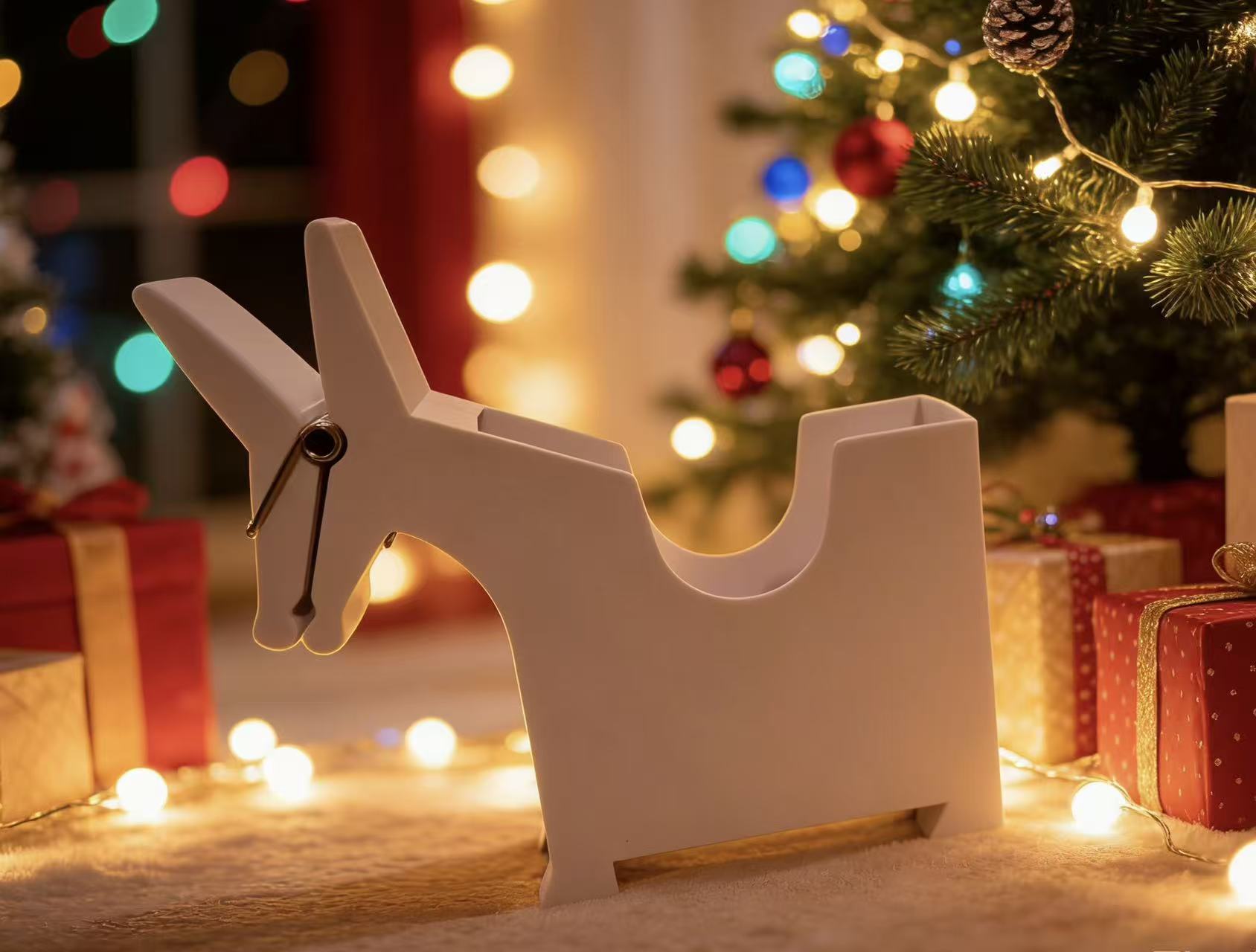 Mule-Shaped Desktop Memo & Pen Holder - Modern Office Desk Organizer with Card Slot