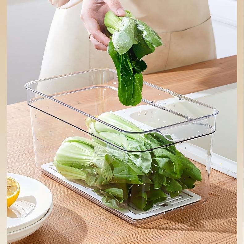 Multi-Functional Transparent Fridge Storage Box - Sealed Fresh-Keeping Food Container