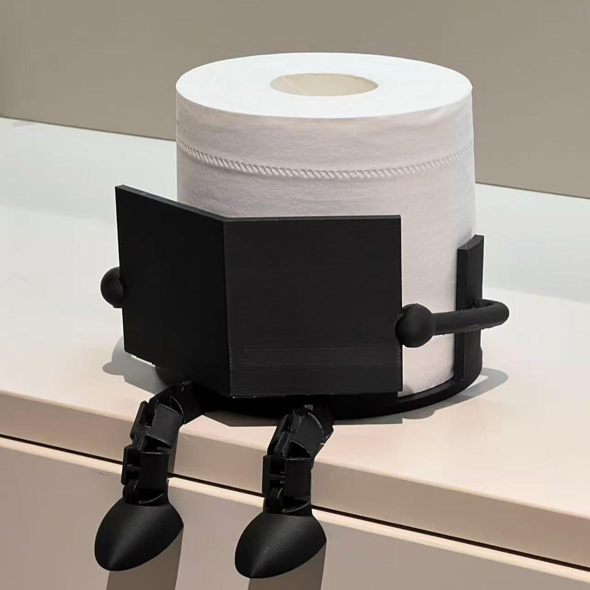 3D-Printed Toilet Paper Holder - PLA Bathroom Tissue Box & Decorative Stand