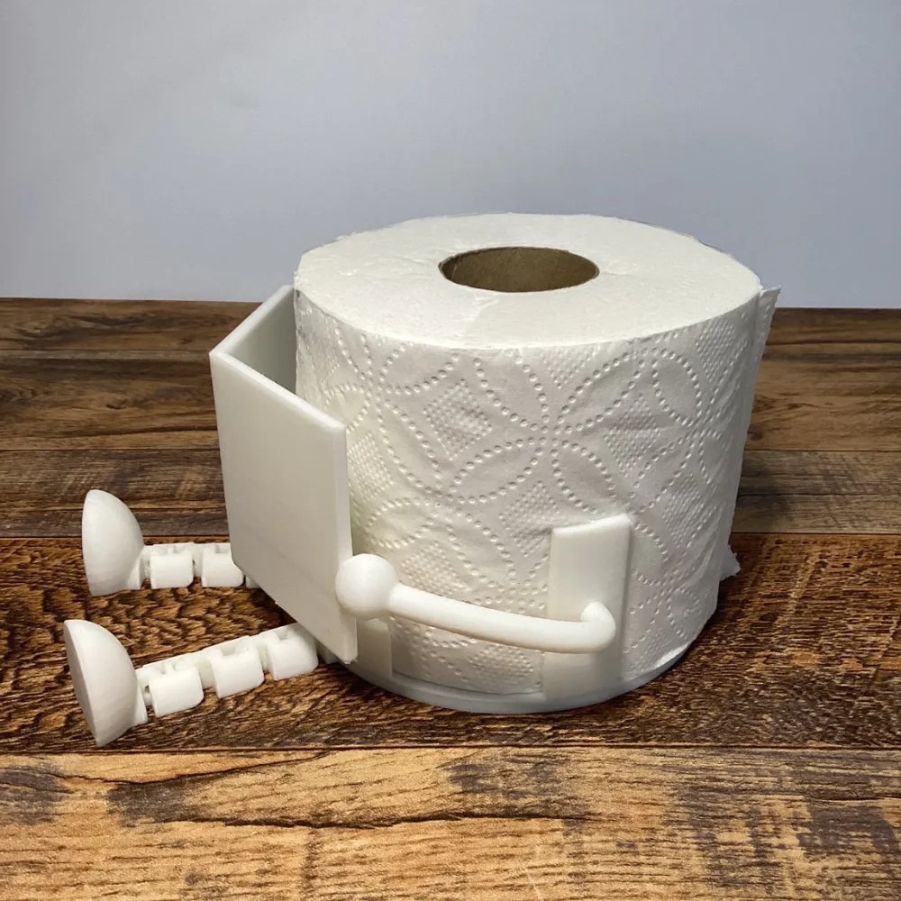 3D-Printed Toilet Paper Holder - PLA Bathroom Tissue Box & Decorative Stand