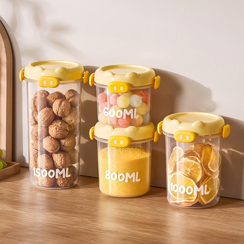 Sealed Moisture-Proof Food Jar - Portable Plastic Container for Picnics & Snacks
