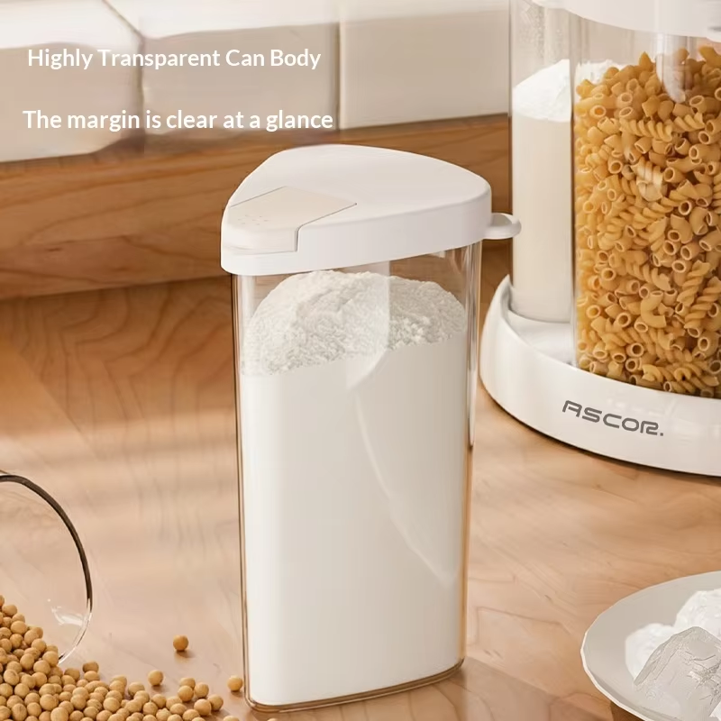 Sealed Rotatable Grain Container - Food-Grade ABS+PET+PP Moisture & Insect Proof Bin