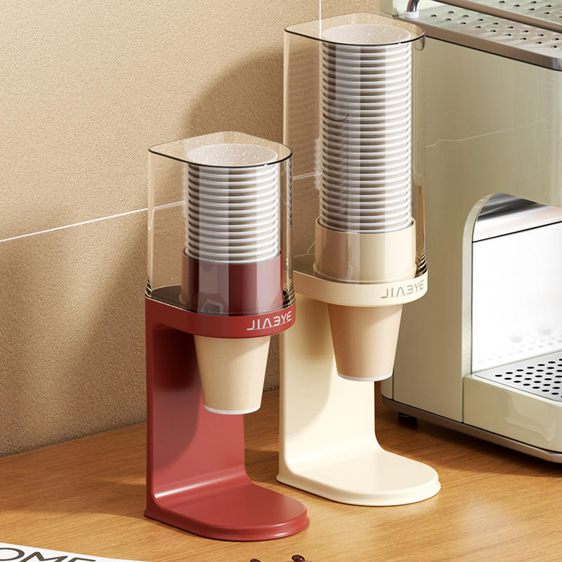 Wall-Mounted Disposable Cup Rack - No-Drill Plastic Cup Storage Holder