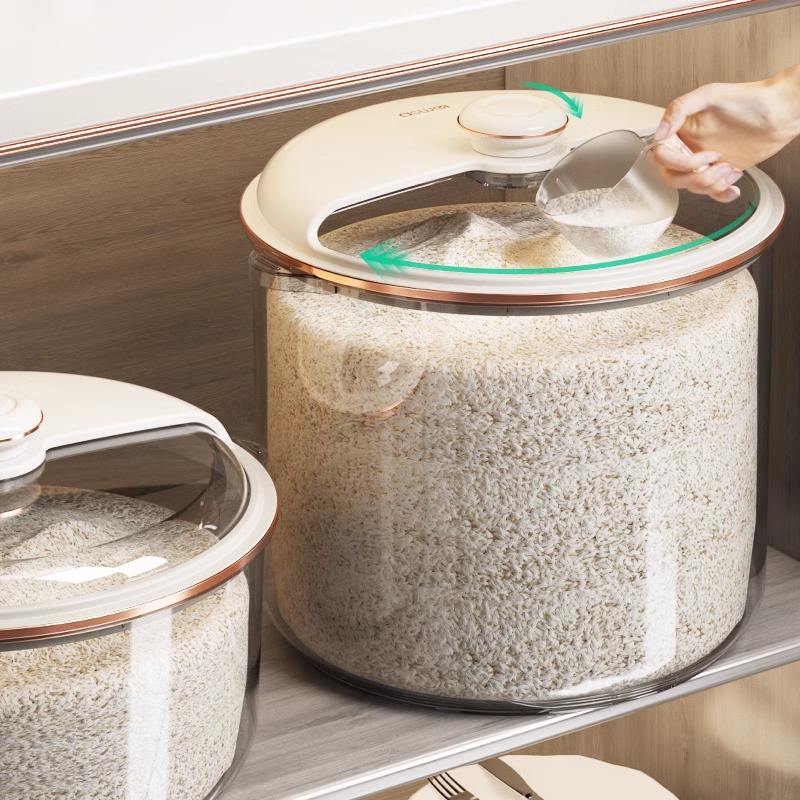 Sealed Rice & Flour Container - Insect-Proof Moisture-Proof Rice Bucket, 10L+