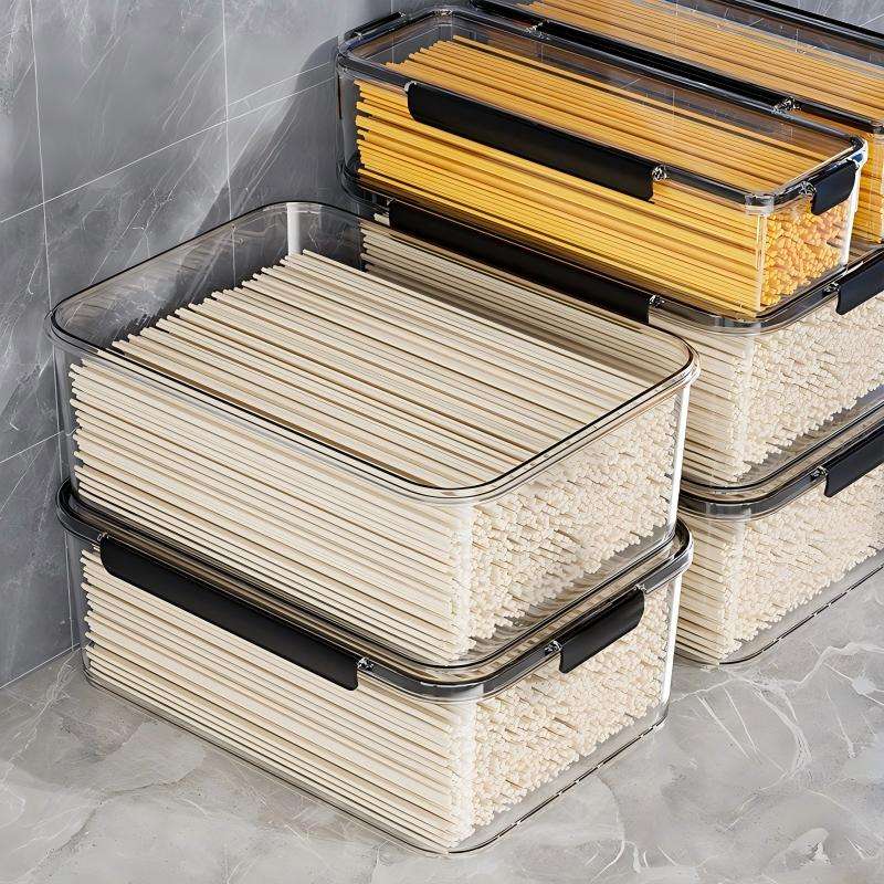 PP Moisture-Proof Storage Container - Food-Grade Rectangular Fridge Box, 30x10x8cm