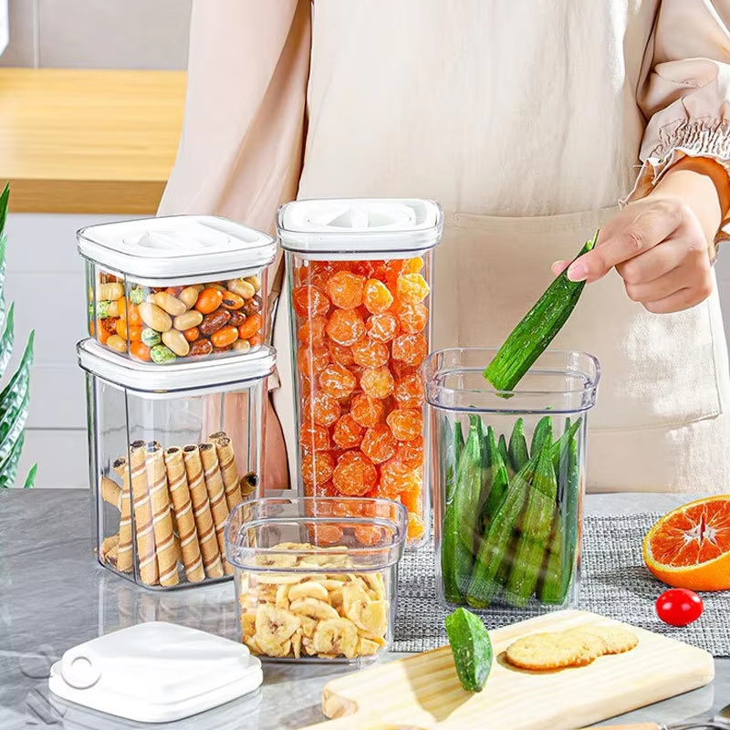 1300ML Rotating Sealed Food Jar - Eco Multi-Function PP Storage Container