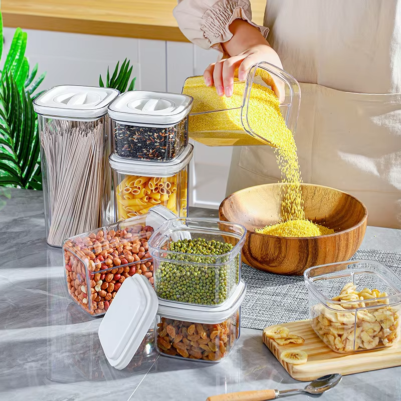 1300ML Rotating Sealed Food Jar - Eco Multi-Function PP Storage Container