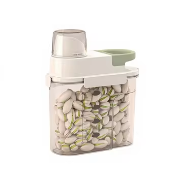 Food-Grade Square Storage Container - Sealed PET+PP Box for Grains, 21x9.5x26cm
