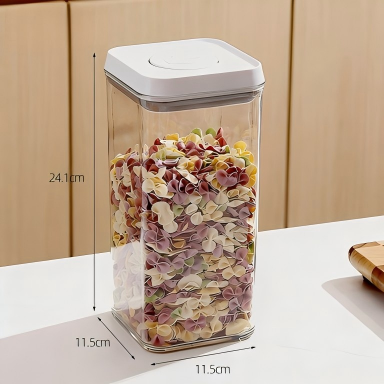 Food-Grade Square Storage Container - Push-Sealed Moisture-Proof Grain Box