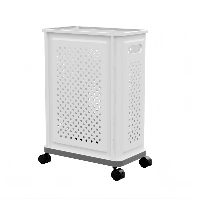Pilates and Home Gym Equipment Storage Box with Wheels, 38 x 22.8 x 53.5 cm
