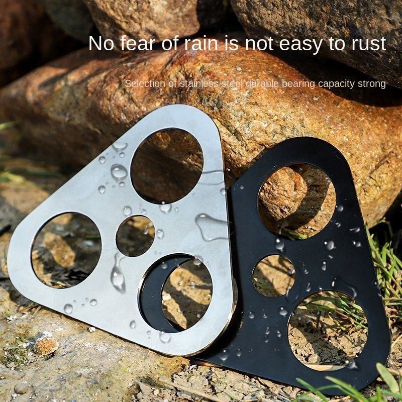 Portable Stainless Steel Tripod Bonfire Rack with Hanging Hook