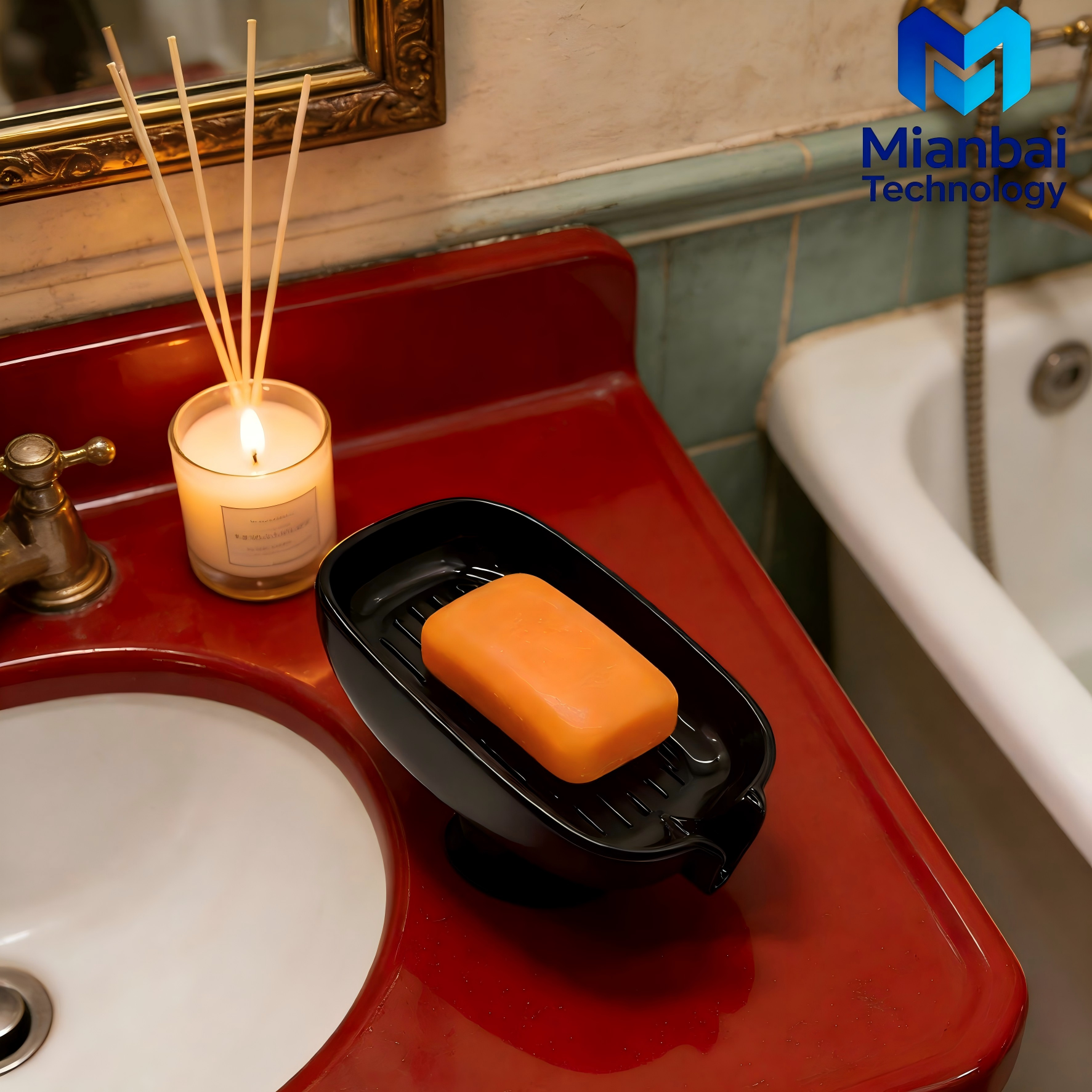 Self-Draining PP5 Soap Dish with Suction Mount - Quick-Dry Soap Tray