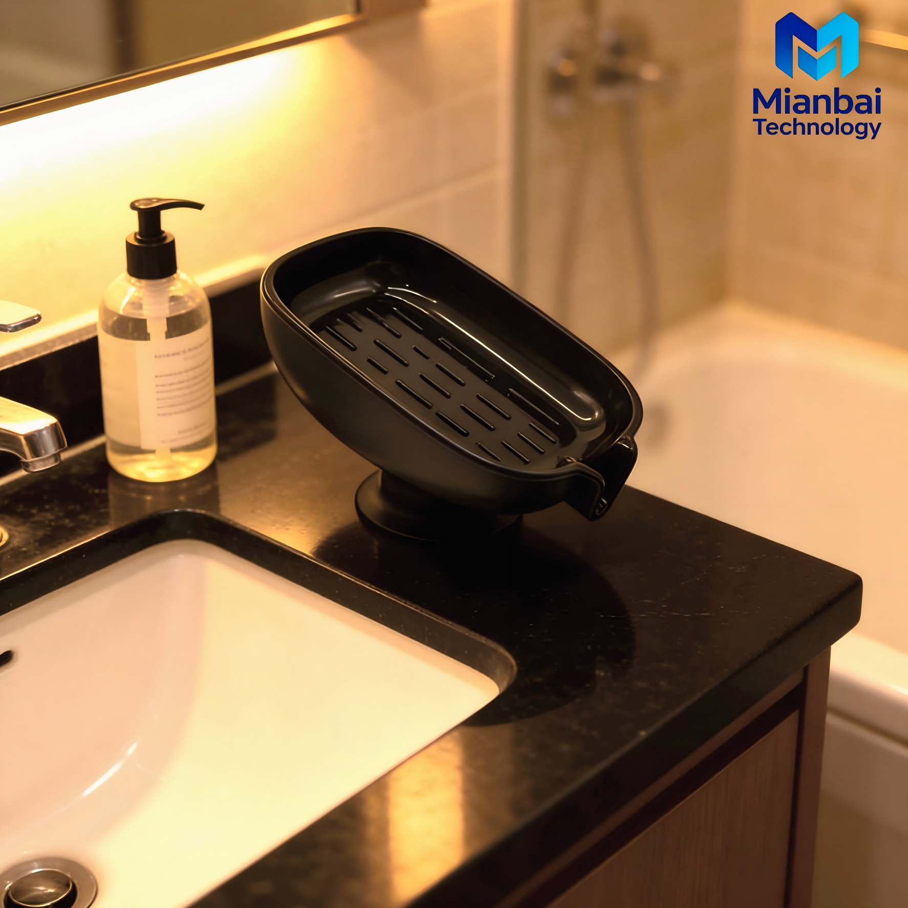 Self-Draining PP5 Soap Dish with Suction Mount - Quick-Dry Soap Tray