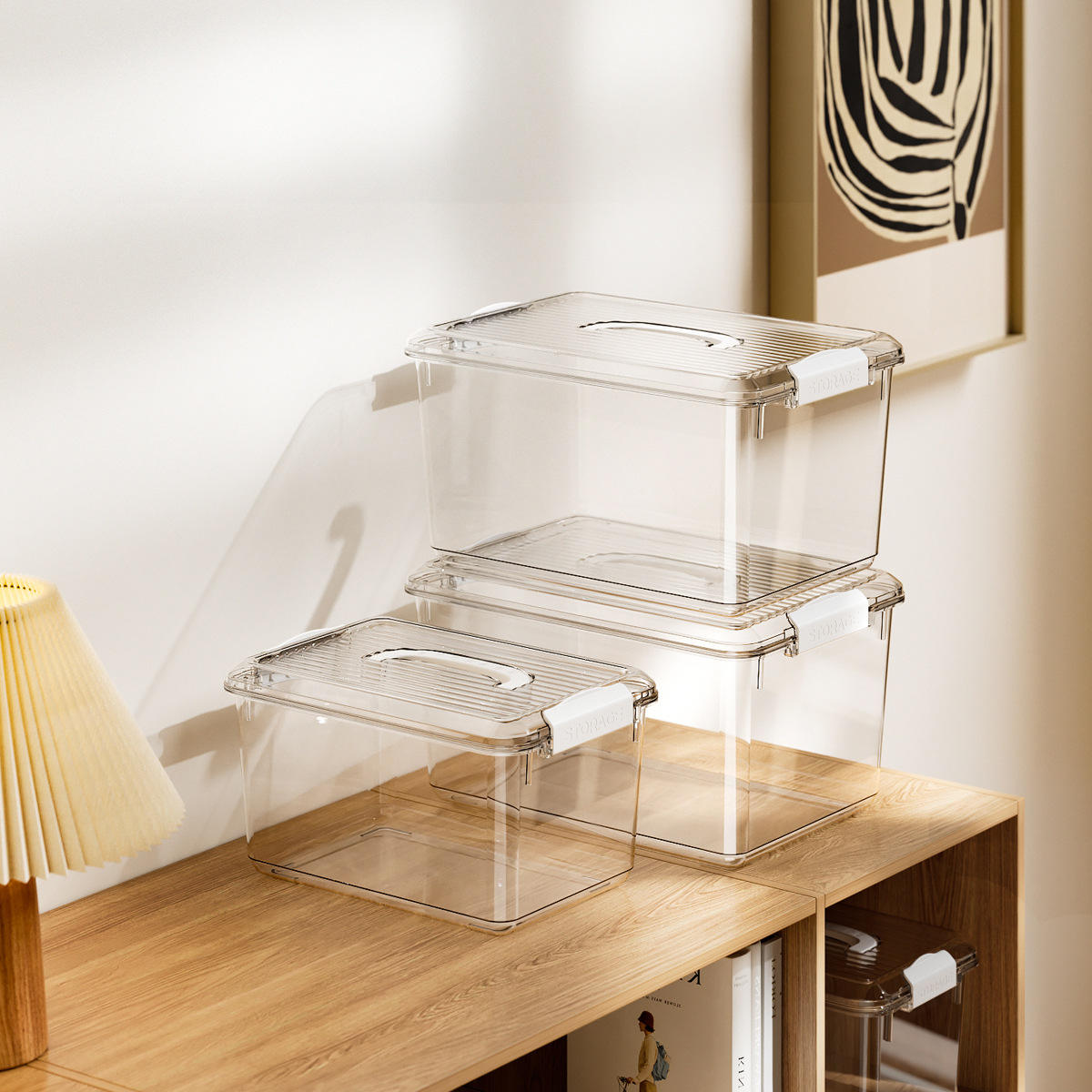 Thickened Transparent Plastic Storage Box - Dust and Moisture Proof Container
