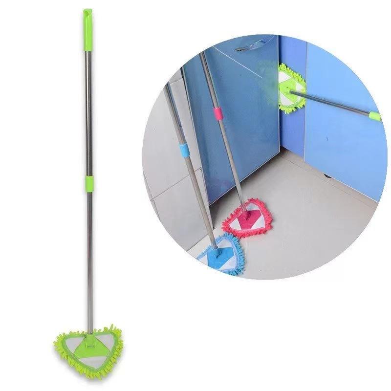 Triangular Microfiber Dust Mop with Telescopic Handle - High Water Uptake