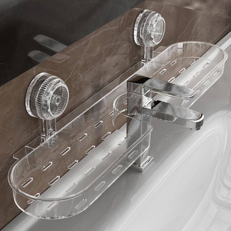 Suction Cup Shower Shelf - No-Drill Removable Wall Rack for Bathroom and Kitchen