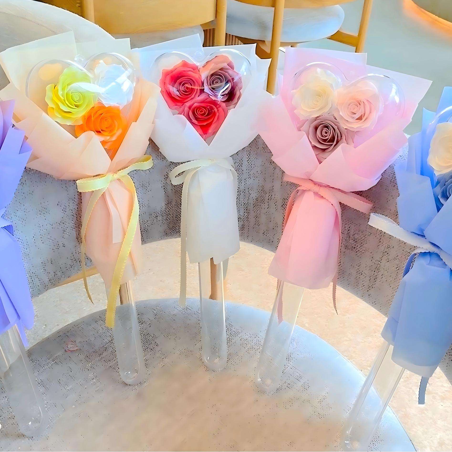 Custom Handmade Artificial Rose Bouquet Gift Box for Valentine’s and Mother’s Day