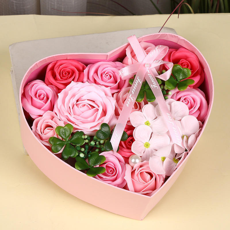 Handmade Artificial Soap Rose Gift Box Set for Mother’s Day and Weddings