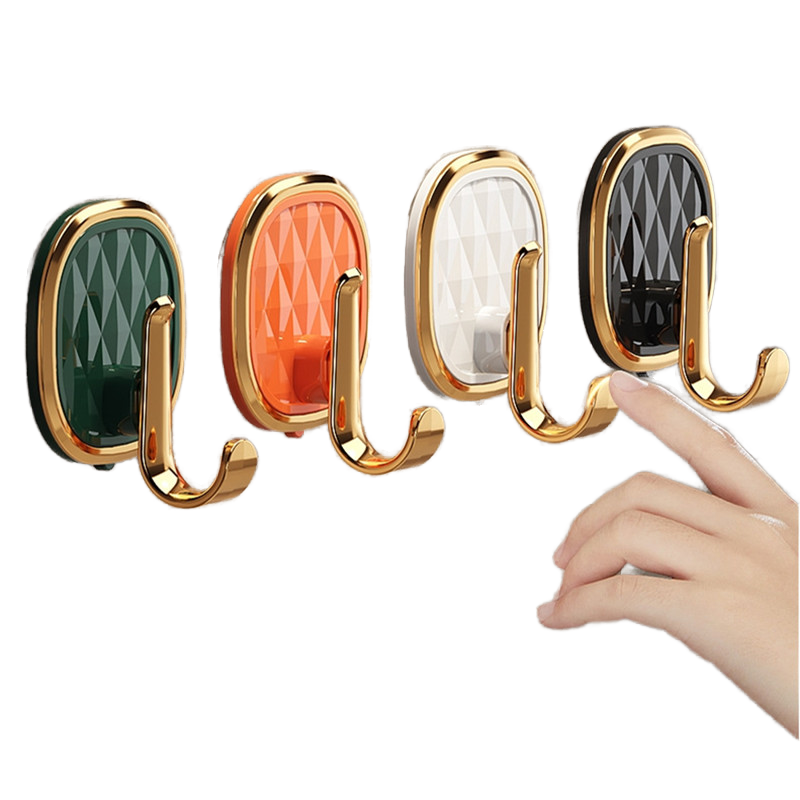 Single-Layer Self-Adhesive Plastic Hook - Heavy Duty Wall Hook, 6 x 6.8 x 3.5 cm