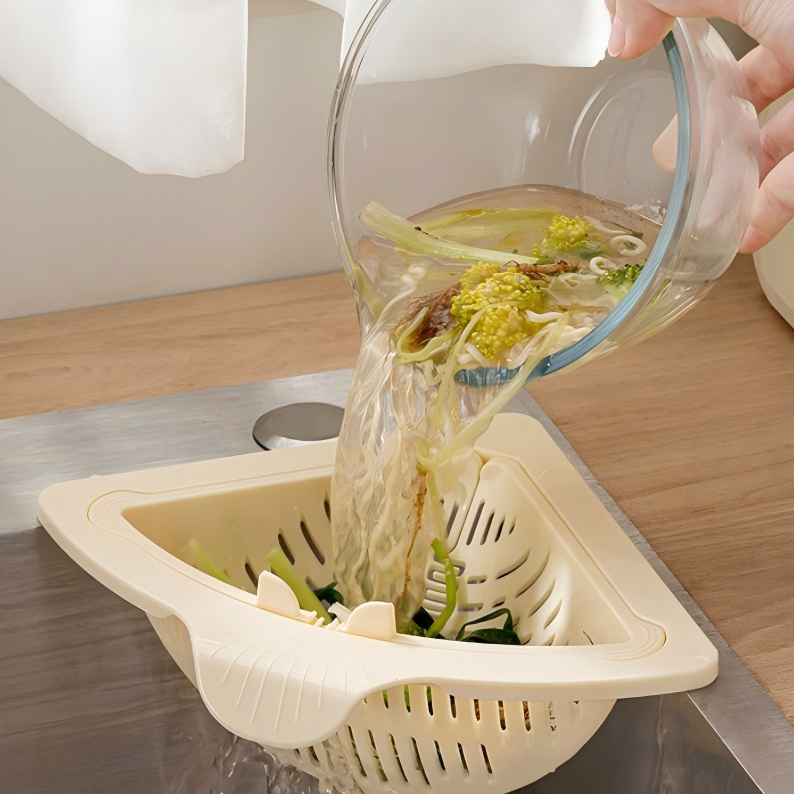 Magnetic Foldable PP Sink Drain Basket - Kitchen Food Strainer and Filter