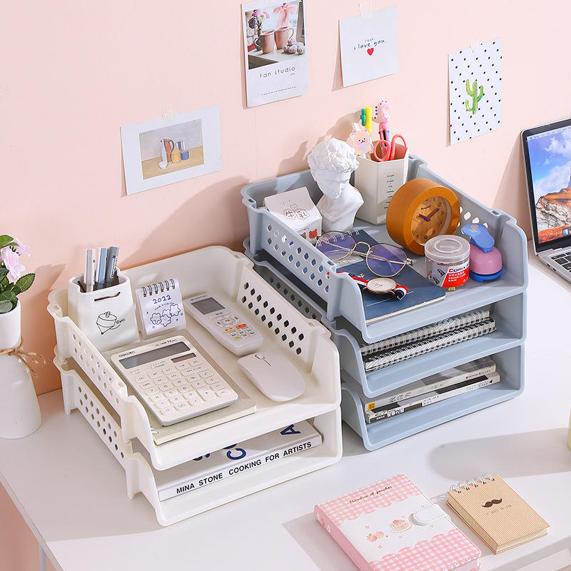 Foldable Vertical PP File Rack for A4 Documents and Books, 33 x 29.5 x 12 cm