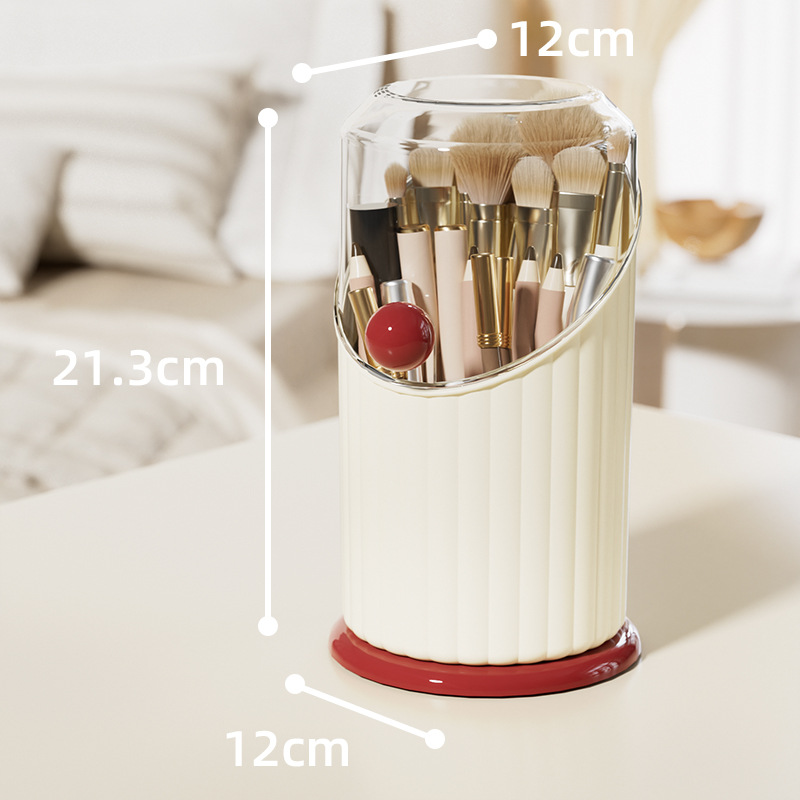 Modern Makeup Brush and Lipstick Organizer with Lid, 1 L