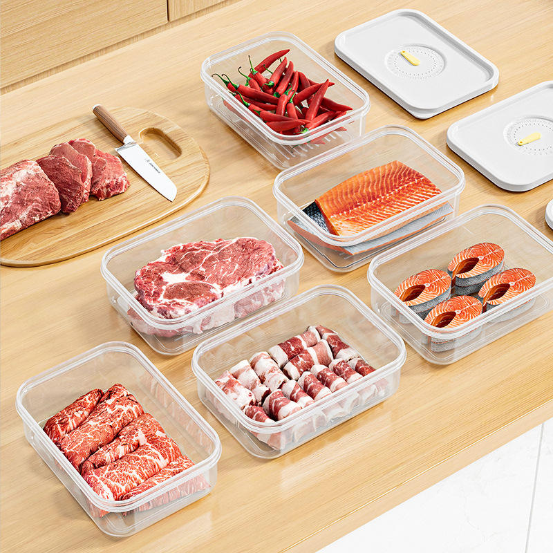 Classic PP+PE Food Container with Snap Lid - Refrigerator Storage Box