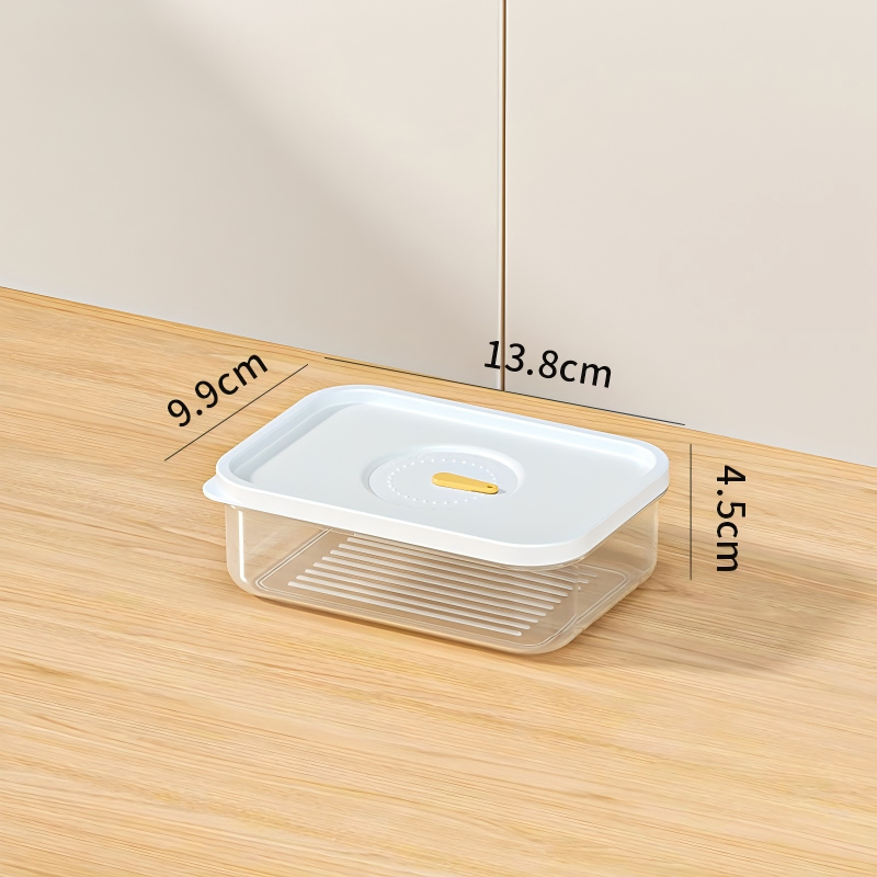 Classic PP+PE Food Container with Snap Lid - Refrigerator Storage Box