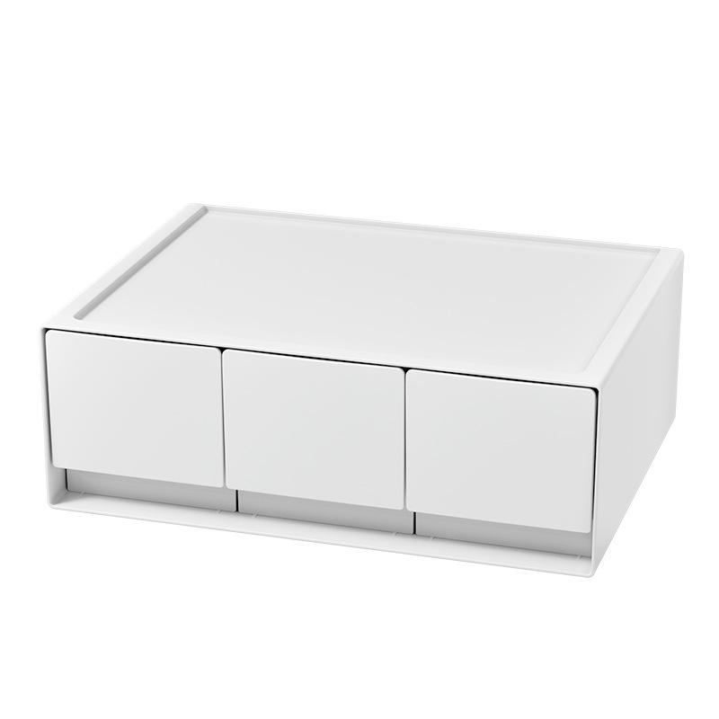 Modular Stackable Cosmetic Drawer Organizer - Rectangular Desktop Storage