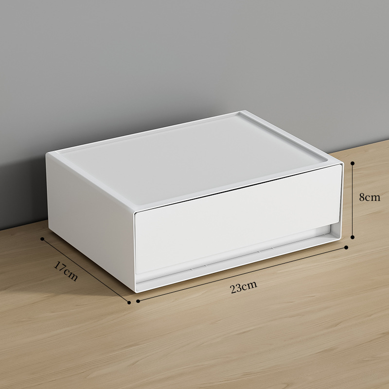 Modular Stackable Cosmetic Drawer Organizer - Rectangular Desktop Storage