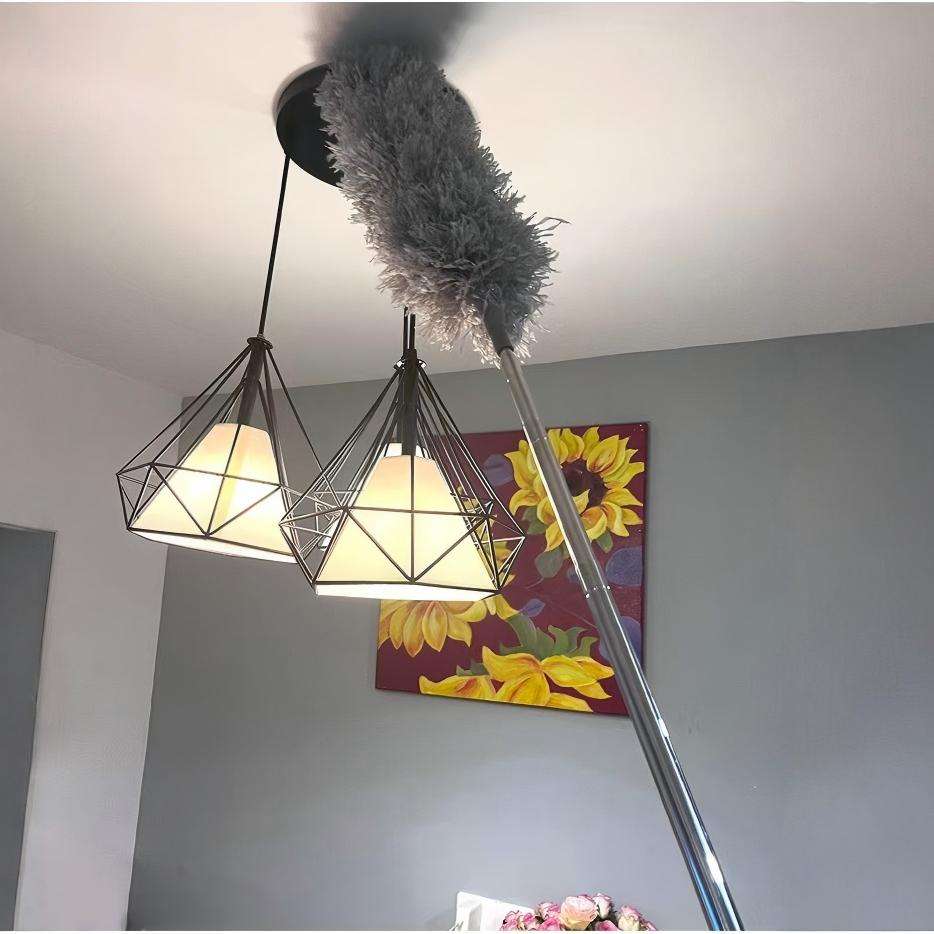Stainless Steel Long Telescopic Microfiber Duster for Ceiling Fans, 110 in