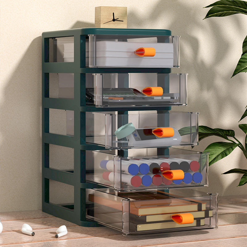 5-Layer Drawer Desktop Organizer, 13.4 x 17 x 25.7 cm - Space-Saving Storage