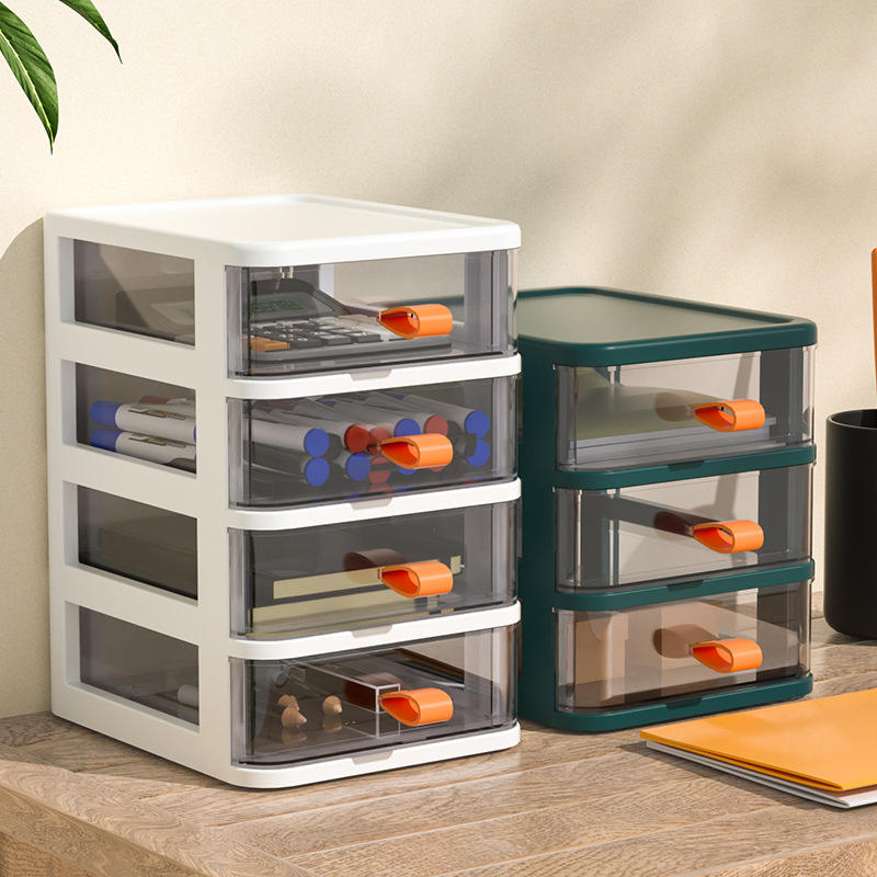 4-Layer Drawer Desktop Organizer, 13.4 x 17 x 20.7 cm - PP, PS and TPE