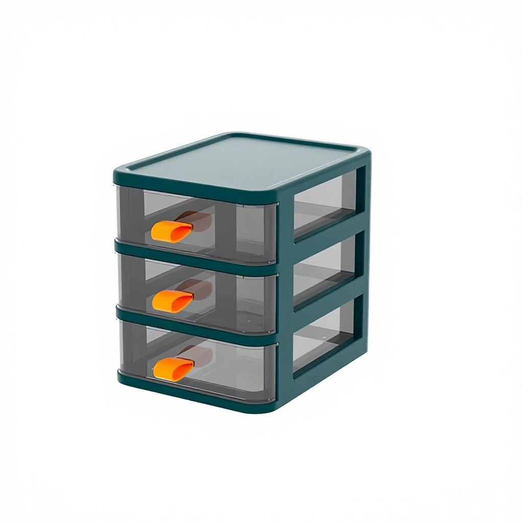 3-Layer Injection PP Rectangular Desktop Organizer, 13.4 x 17 x 15.7 cm