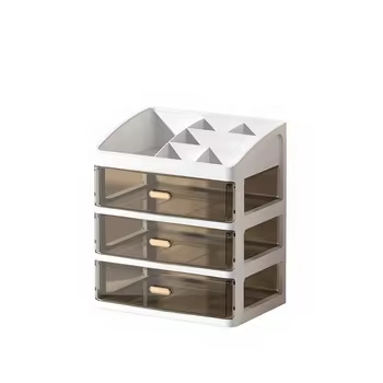 3-Layer Transparent Drawer Desktop Organizer, 23.5 x 17 x 27.5 cm