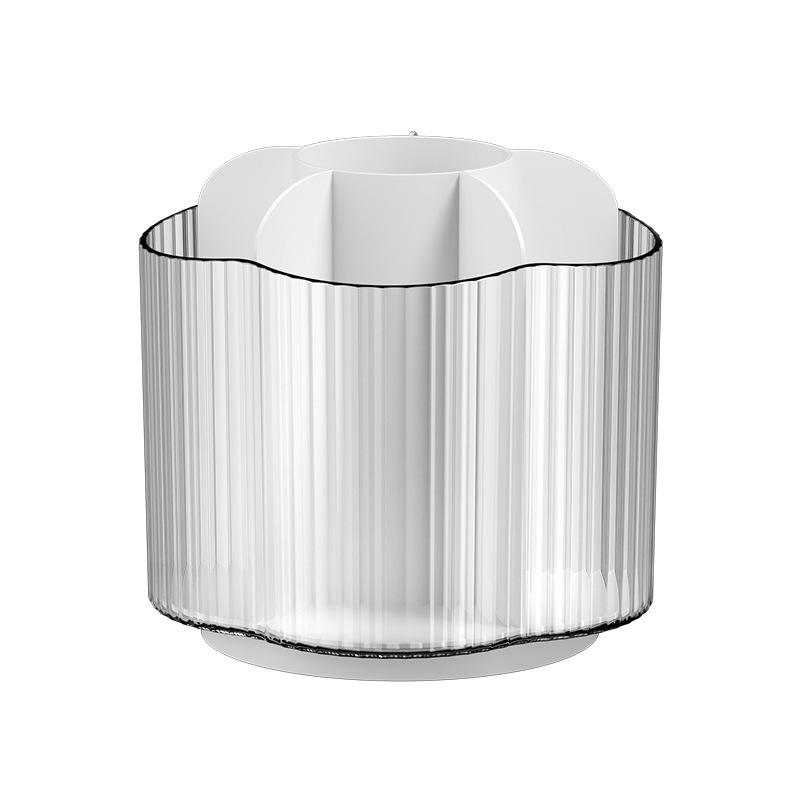 Rotating Flower-Shaped Makeup Brush and Lipstick Organizer, 13.5 x 12.7 x 12.7 cm