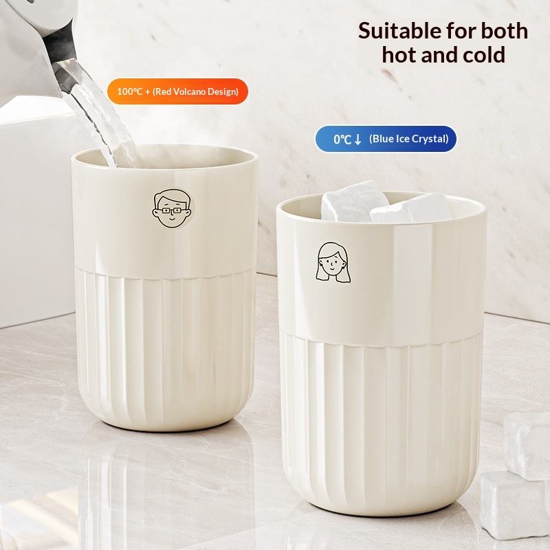 No-Drill Toothbrush Holder Set with Rinsing Cup and Toothpaste Squeezer