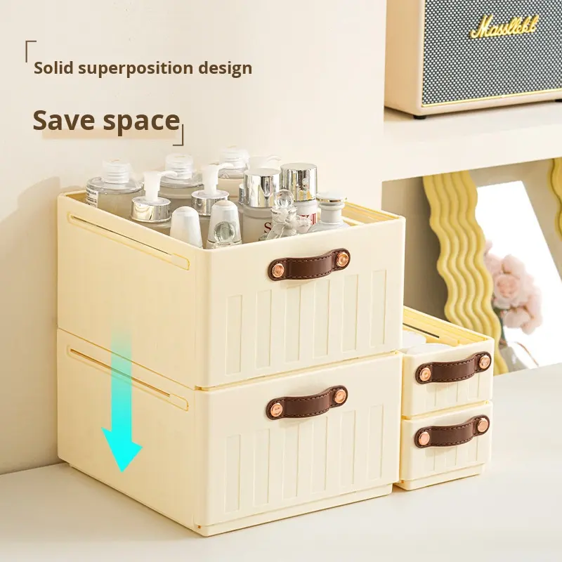Extendable Plastic Cabinet Storage Box - Dual-Use Drawer Desktop Organizer