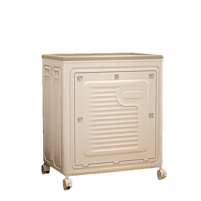 Large Foldable PP Storage Cabinet and Laundry Basket, 66 x 45 x 70 cm