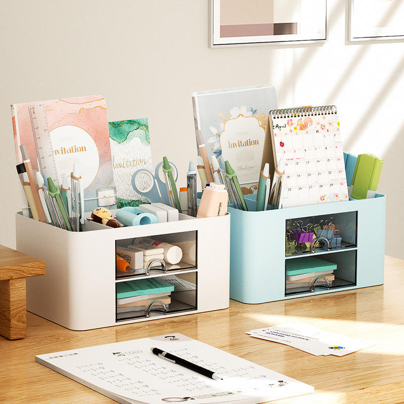Transparent Plastic Remote Control Holder - Large Capacity Desk Organizer