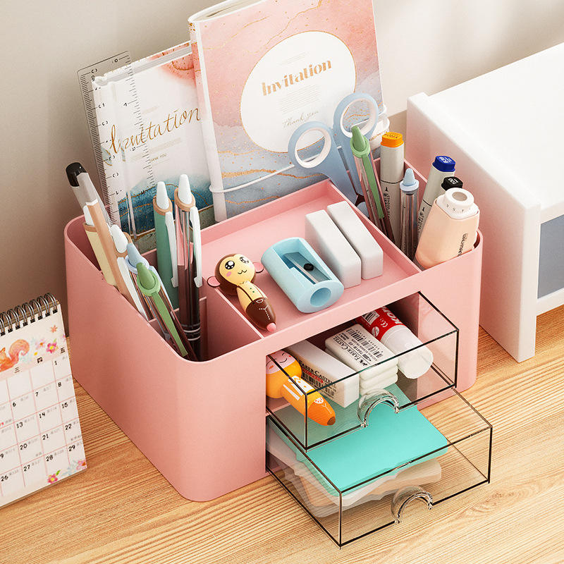 Transparent Plastic Remote Control Holder - Large Capacity Desk Organizer