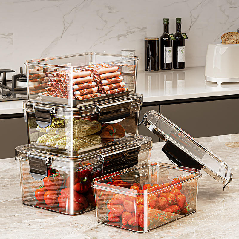 Sealed Stackable Fridge Storage Box for Vegetables and Fruit